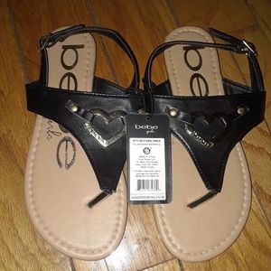 Kids bebe leather sandals